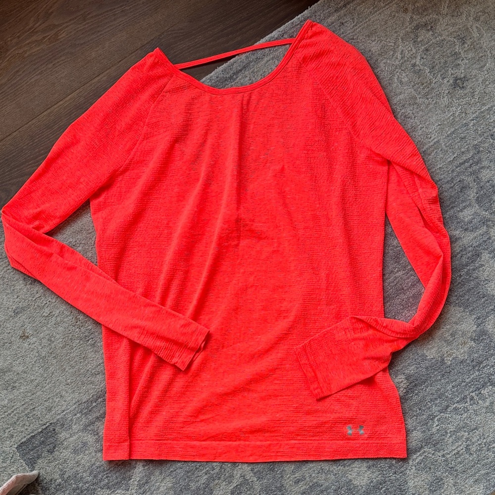 Under Armour Women's Bright Coral Long Sleeve Tee